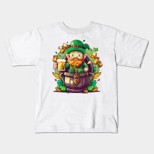 Funny Cute Leprechaun St. Patrick's Day Kids T-Shirt